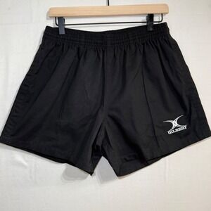 Gilbert Kiwi Pro Rugby Shorts Mens Large Black Cotton Athletic GIL13C012 NWT
